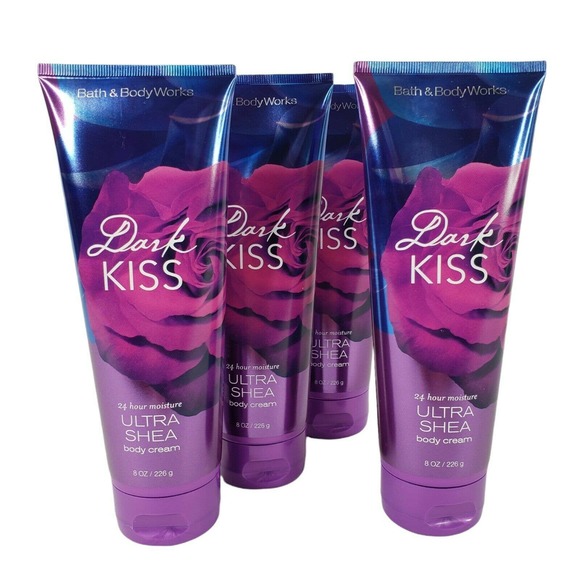 Bath & Body Works Other - 8 Dark Kiss Body Cream Bath Body Works Ultra Shea Cocoa Butter 24 Hour Moisture
